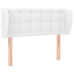 vidaXL Kopfteil mit Ohren Weiß 103x23x78/88 cm Kunstleder
