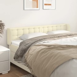 vidaXL Kopfteil mit Ohren Creme 183x23x78/88 cm Kunstleder