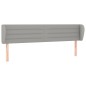 vidaXL Kopfteil mit Ohren Hellgrau 203x23x78/88 cm Stoff vidaXL Kopfteil mit Ohren Hellgrau 203x23x78/88 cm Stoff