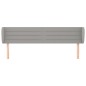 vidaXL Kopfteil mit Ohren Hellgrau 203x23x78/88 cm Stoff vidaXL Kopfteil mit Ohren Hellgrau 203x23x78/88 cm Stoff