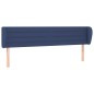 vidaXL Kopfteil mit Ohren Blau 203x23x78/88 cm Stoff vidaXL Kopfteil mit Ohren Blau 203x23x78/88 cm Stoff