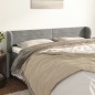 vidaXL Kopfteil mit Ohren Hellgrau 183x23x78/88 cm Samt vidaXL Kopfteil mit Ohren Hellgrau 183x23x78/88 cm Samt