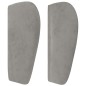 vidaXL Kopfteil mit Ohren Hellgrau 183x23x78/88 cm Samt vidaXL Kopfteil mit Ohren Hellgrau 183x23x78/88 cm Samt