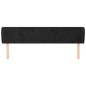 vidaXL Kopfteil mit Ohren Schwarz 183x23x78/88 cm Samt
