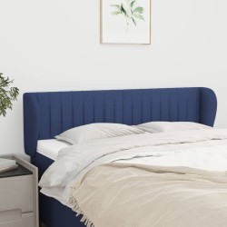 vidaXL Kopfteil mit Ohren Blau 147x23x78/88 cm Stoff