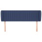 vidaXL Kopfteil mit Ohren Blau 147x23x78/88 cm Stoff vidaXL Kopfteil mit Ohren Blau 147x23x78/88 cm Stoff