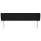 vidaXL Kopfteil mit Ohren Schwarz 163x23x78/88 cm Stoff vidaXL Kopfteil mit Ohren Schwarz 163x23x78/88 cm Stoff