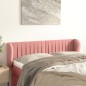 vidaXL Kopfteil mit Ohren Rosa 147x23x78/88 cm Samt