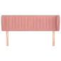 vidaXL Kopfteil mit Ohren Rosa 147x23x78/88 cm Samt