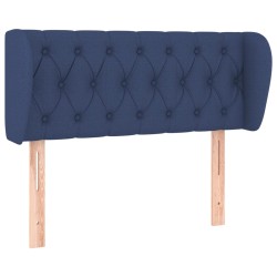 vidaXL Kopfteil mit Ohren Blau 93x23x78/88 cm Stoff