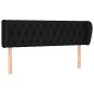 vidaXL Kopfteil mit Ohren Schwarz 147x23x78/88 cm Stoff vidaXL Kopfteil mit Ohren Schwarz 147x23x78/88 cm Stoff