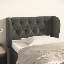 vidaXL Kopfteil mit Ohren Dunkelgrau 83x23x78/88 cm Samt