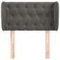 vidaXL Kopfteil mit Ohren Dunkelgrau 83x23x78/88 cm Samt