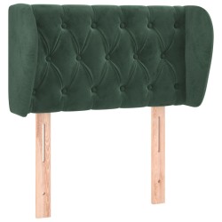 vidaXL Kopfteil mit Ohren Dunkelgrün 83x23x78/88 cm Samt