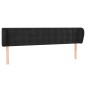 vidaXL Kopfteil mit Ohren Schwarz 163x23x78/88 cm Samt vidaXL Kopfteil mit Ohren Schwarz 163x23x78/88 cm Samt