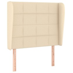 vidaXL Kopfteil mit Ohren Creme 103x23x118/128 cm Stoff
