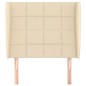 vidaXL Kopfteil mit Ohren Creme 103x23x118/128 cm Stoff vidaXL Kopfteil mit Ohren Creme 103x23x118/128 cm Stoff
