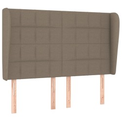 vidaXL Kopfteil mit Ohren Taupe 147x23x118/128 cm Stoff