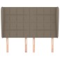 vidaXL Kopfteil mit Ohren Taupe 147x23x118/128 cm Stoff vidaXL Kopfteil mit Ohren Taupe 147x23x118/128 cm Stoff