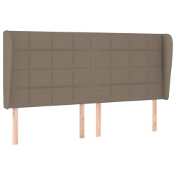 vidaXL Kopfteil mit Ohren Taupe 163x23x118/128 cm Stoff
