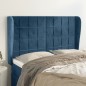 vidaXL Kopfteil mit Ohren Dunkelblau 147x23x118/128 cm Samt