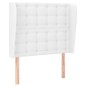 vidaXL Kopfteil mit Ohren Weiß 83x23x118/128 cm Kunstleder vidaXL Kopfteil mit Ohren Weiß 83x23x118/128 cm Kunstleder