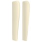 vidaXL Kopfteil mit Ohren Creme 93x23x118/128 cm Kunstleder
