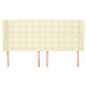 vidaXL Kopfteil mit Ohren Creme 183x23x118/128 cm Kunstleder