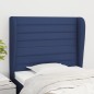 vidaXL Kopfteil mit Ohren Blau 83x23x118/128 cm Stoff