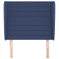vidaXL Kopfteil mit Ohren Blau 83x23x118/128 cm Stoff