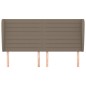 vidaXL Kopfteil mit Ohren Taupe 163x23x118/128 cm Stoff