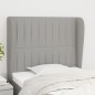 vidaXL Kopfteil mit Ohren Hellgrau 103x23x118/128 cm Stoff