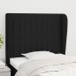 vidaXL Kopfteil mit Ohren Schwarz 103x23x118/128 cm Stoff vidaXL Kopfteil mit Ohren Schwarz 103x23x118/128 cm Stoff