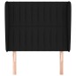 vidaXL Kopfteil mit Ohren Schwarz 103x23x118/128 cm Stoff vidaXL Kopfteil mit Ohren Schwarz 103x23x118/128 cm Stoff