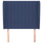 vidaXL Kopfteil mit Ohren Blau 103x23x118/128 cm Stoff vidaXL Kopfteil mit Ohren Blau 103x23x118/128 cm Stoff