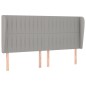 vidaXL Kopfteil mit Ohren Hellgrau 203x23x118/128 cm Stoff vidaXL Kopfteil mit Ohren Hellgrau 203x23x118/128 cm Stoff