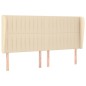 vidaXL Kopfteil mit Ohren Creme 203x23x118/128 cm Stoff