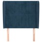 vidaXL Kopfteil mit Ohren Dunkelblau 83x23x118/128 cm Samt