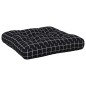 Palettenkissen Schwarz Karomuster 60x61,5x10 cm Oxford-Gewebe Palettenkissen Schwarz Karomuster 60x61,5x10 cm Oxford-Gewebe