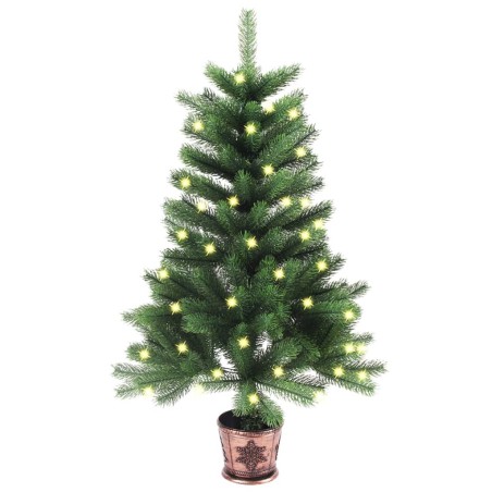 vidaXL Künstlicher Weihnachtsbaum mit Beleuchtung 65 cm Grün