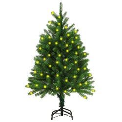 vidaXL Künstlicher Weihnachtsbaum mit Beleuchtung 120 cm Grün