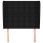 vidaXL Kopfteil mit Ohren Schwarz 83x23x118/128 cm Stoff vidaXL Kopfteil mit Ohren Schwarz 83x23x118/128 cm Stoff