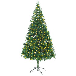 vidaXL Künstlicher Weihnachtsbaum Beleuchtung Ständer 210cm 910 Zweige