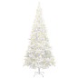 vidaXL Künstlicher Weihnachtsbaum mit Beleuchtung Größe L 240 cm Weiß vidaXL Künstlicher Weihnachtsbaum mit Beleuchtung Größe L 240 cm Weiß