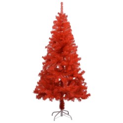 vidaXL Künstlicher Weihnachtsbaum mit Beleuchtung & Ständer Rot 150 cm