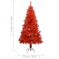 vidaXL Künstlicher Weihnachtsbaum mit Beleuchtung & Ständer Rot 150 cm vidaXL Künstlicher Weihnachtsbaum mit Beleuchtung & Ständer Rot 150 cm