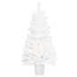 vidaXL Künstlicher Weihnachtsbaum mit Beleuchtung Weiß 90 cm vidaXL Künstlicher Weihnachtsbaum mit Beleuchtung Weiß 90 cm