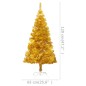 vidaXL Künstlicher Weihnachtsbaum mit Beleuchtung & Ständer Gold 120cm vidaXL Künstlicher Weihnachtsbaum mit Beleuchtung & Ständer Gold 120cm