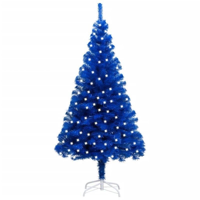 vidaXL Künstlicher Weihnachtsbaum mit Beleuchtung & Ständer Blau 240cm vidaXL Künstlicher Weihnachtsbaum mit Beleuchtung & Ständer Blau 240cm