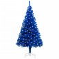 vidaXL Künstlicher Weihnachtsbaum mit Beleuchtung & Ständer Blau 240cm vidaXL Künstlicher Weihnachtsbaum mit Beleuchtung & Ständer Blau 240cm